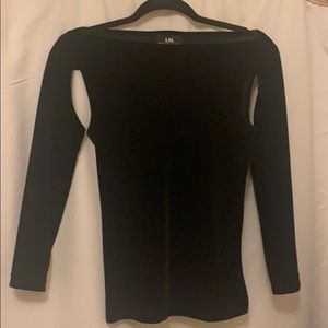 Black velvet top